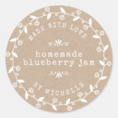 Met Liefde Handgemaakte Jam Label Can Etiket (Voorkant)