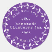 Met Liefde Handgemaakte Jam Label Inblik Sticker (Voorkant)
