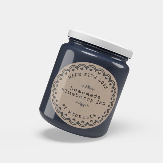 Met Liefde Handgemaakte Jam Label Inblik Sticker