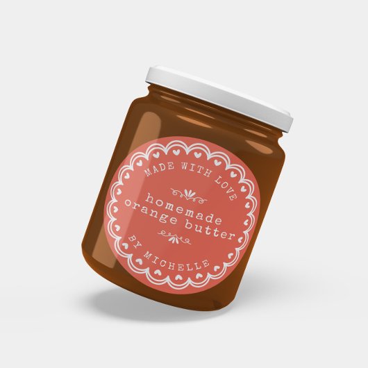Met Liefde Handgemaakte Jam Label Inblik Sticker