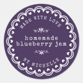 Met Liefde Handgemaakte Jam Label Inblik Sticker (Voorkant)