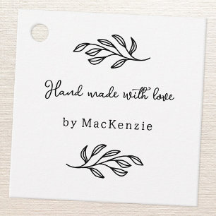 Met Liefde Handgemaakte Prijskaart met Botanische  Bedankjes Labels