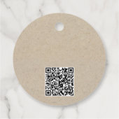 Met liefde handgemaakte QR-code bruine prijs Hang  Bedankjes Labels (Achterkant)