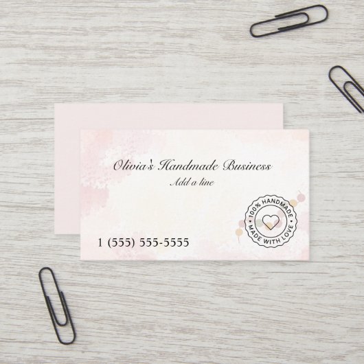 Met Liefde Handgemaakte Sieraden Visitekaartje (Voorkant / Achterkant in situ)