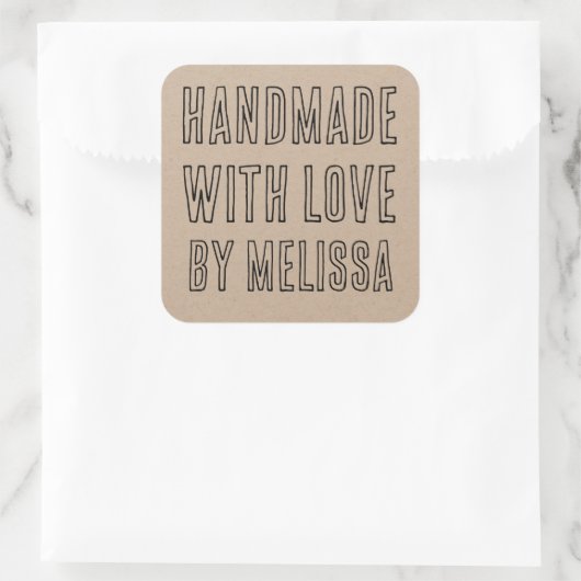Met Liefde Handgeschreven Sticker (Tas)