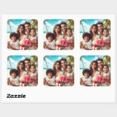 Met liefde Happy Moederdag Calligrafie Custom Vierkante Sticker (Vel)