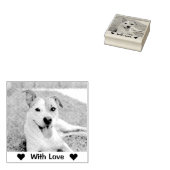 Met liefde hart aangepaste huisdier kat hond foto rubberstempel (Gestempeld)