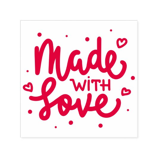 Met Liefde Hart Doodle Zelfinktende Stempel (Design)