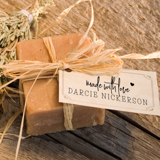 Met Liefde Hart Samengesteld Rubberstempel