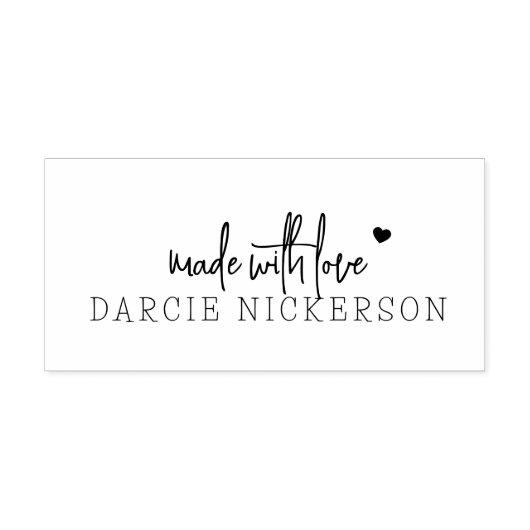 Met Liefde Hart Samengesteld Rubberstempel (Afrduk)