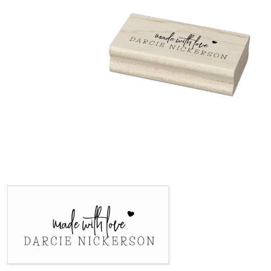 Met Liefde Hart Samengesteld Rubberstempel (Gestempeld)