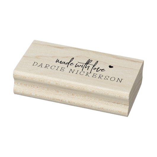 Met Liefde Hart Samengesteld Rubberstempel (Stempel)