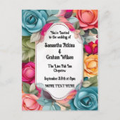 Met liefde in volle bloei bruiloft uitnodiging (Voorkant)