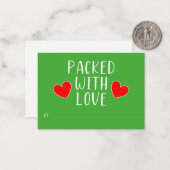Met liefde ingepakt kaart notitiekaartje (Voorkant / Achterkant in situ)