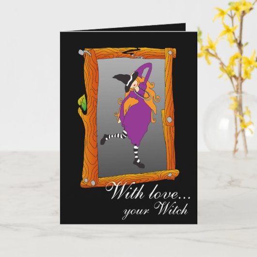 Met liefde... je heks kaart (Gele Bloem)