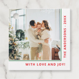 Met Liefde & Joy|Familienaam|Eén Foto Favoriet Tag Bedankjes Labels