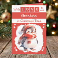 Met liefde kleinkind pinguïn rode Kerstmis