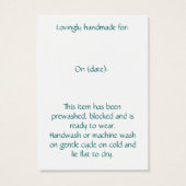 Met Liefde Knitter's Hang Label Visitekaartje (Achterkant)