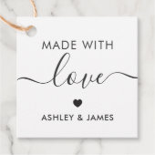 Met Liefde Label, Handgemaakt Giftlabel, Kraft Bedankjes Labels (Voorkant)