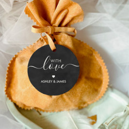 Met Liefde Labels, Huwelijkscadeau Label, krijtbor Bedankjes Labels