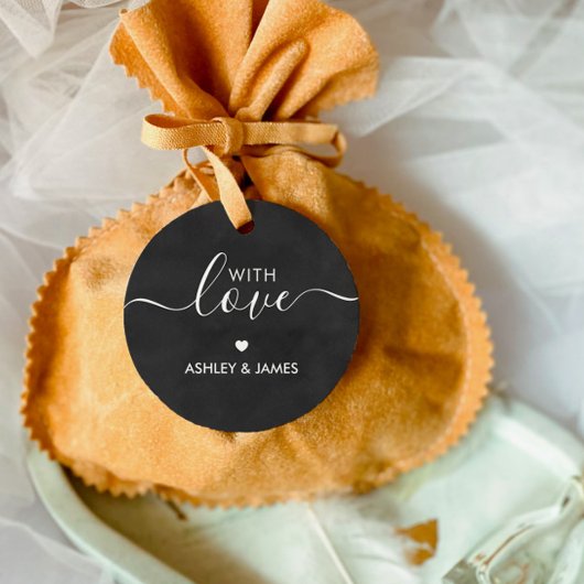 Met Liefde Labels, Huwelijkscadeau Label, krijtbor Bedankjes Labels