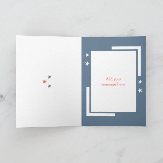 Met liefde neefje pinguïn grijze kerst feestdagen kaart (Binnen)