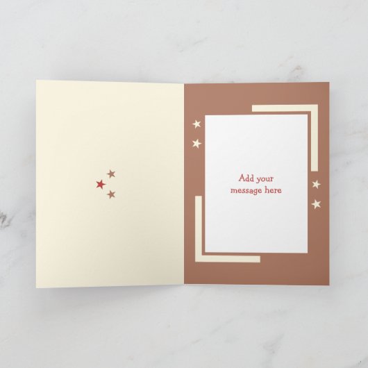 Met liefde nichtje muis bruine kerst feestdagen kaart (Binnen)