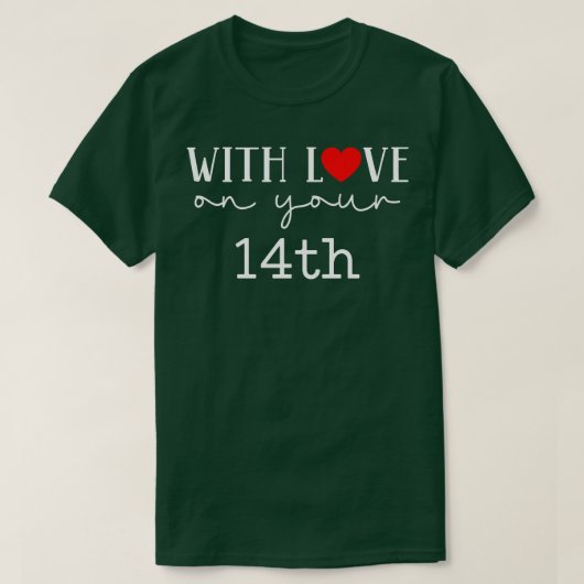 Met liefde op je 14e t-shirt (Design voorkant)
