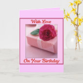 Met liefde op je verjaardag kaart (Gele Bloem)