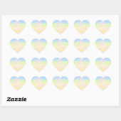 "Met Liefde" op Kosmische Pastel Rainbow Galaxy Hart Sticker (Vel)