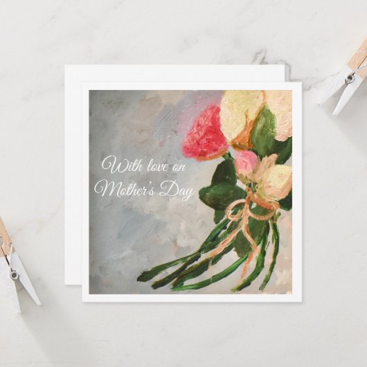 Met liefde op Moederdag Kaart (Voorkant / Achterkant in situ)