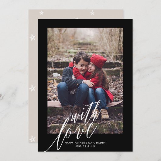 Met liefde op Vaderdag Fotokaart Feestdagenkaart (Voorkant / Achterkant)