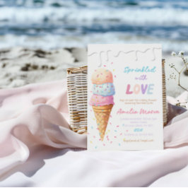 Met Liefde Overgoten Ijsje Baby Shower Feestje Kaart