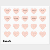 Met Liefde Pastel Roze Stijlvol Minimalistisch Hart Sticker (Vel)