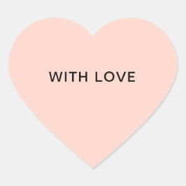 Met Liefde Pastel Roze Stijlvol Minimalistisch Hart Sticker