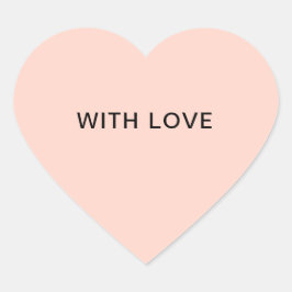 Met Liefde Pastel Roze Stijlvol Minimalistisch Hart Sticker