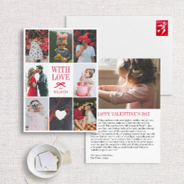 Met Liefde Rode Bow Multi-Photo Valentijn Fotokaar Feestdagenkaart
