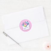 Met liefde rond sticker met envelop (Envelop)