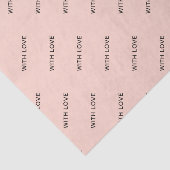 Met Liefde Roze Elegant Minimalistisch Romantisch Tissuepapier (Detail)