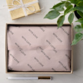 Met Liefde Roze Elegant Minimalistisch Romantisch Tissuepapier (Geschenk)