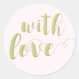 Met Liefde, Sage Script Typografie Ronde Sticker
