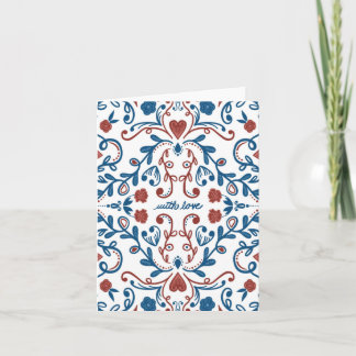 Met liefde, Scandinavisch volks kunst jubileum Kaart