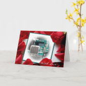 Met liefde...Stacks Truck Wenskaart Kaart (Gele Bloem)