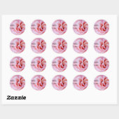 met Liefde stickers Roze Roos Bloem Spiraal (Vel)