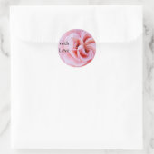 met Liefde stickers Roze Roos Bloem Spiraal (Tas)