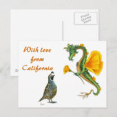 Met liefde uit Californië - briefkaart (Voorkant / Achterkant)