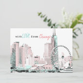 Met liefde uit Chicago Kaart (Staand voorkant)