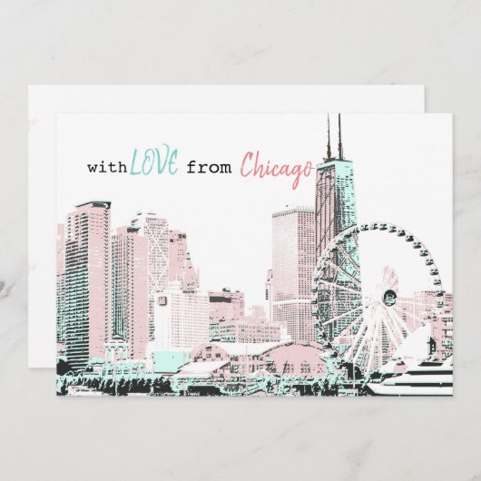 Met liefde uit Chicago Kaart (Voorkant / Achterkant)