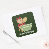 Met liefde uitgelekt, bericht met gember sticker (Envelop)