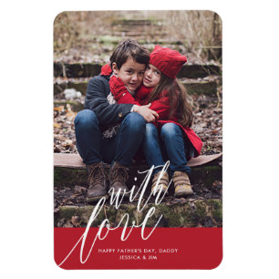 Met Liefde Vaderdag Foto Magneet